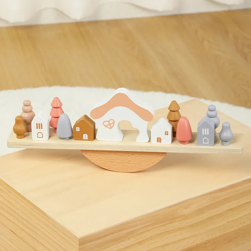 Rainbow Wooden Stacking Toys