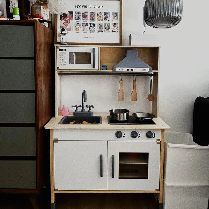 Wooden Play Kitchen for Kids