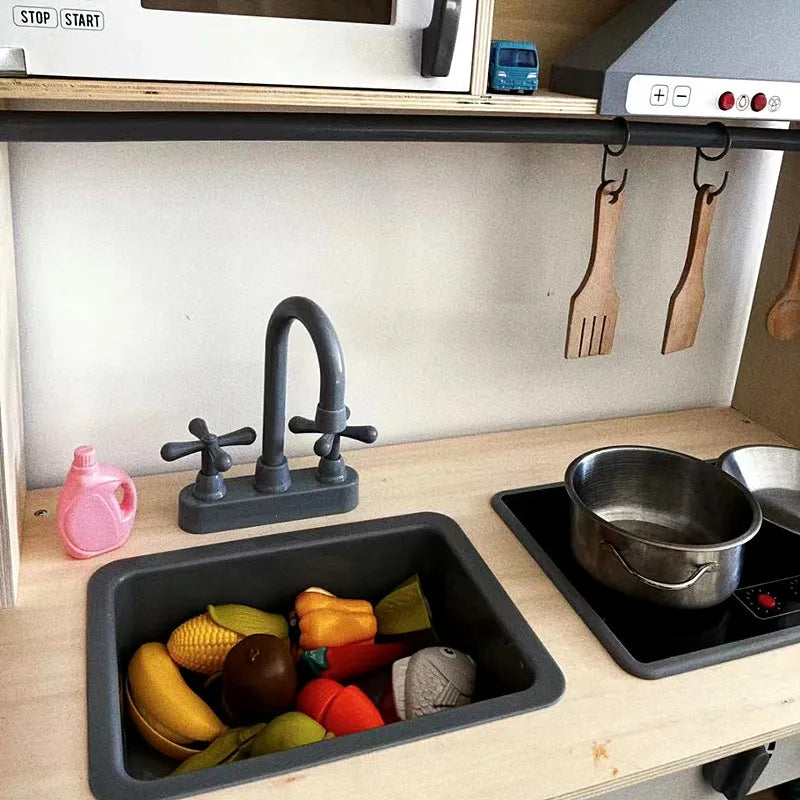 Wooden Play Kitchen for Kids