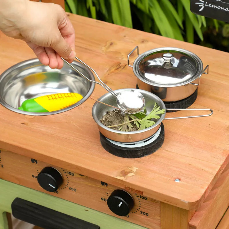 Wooden Outdoor Mud Kitchen for Kids - Lunamoa