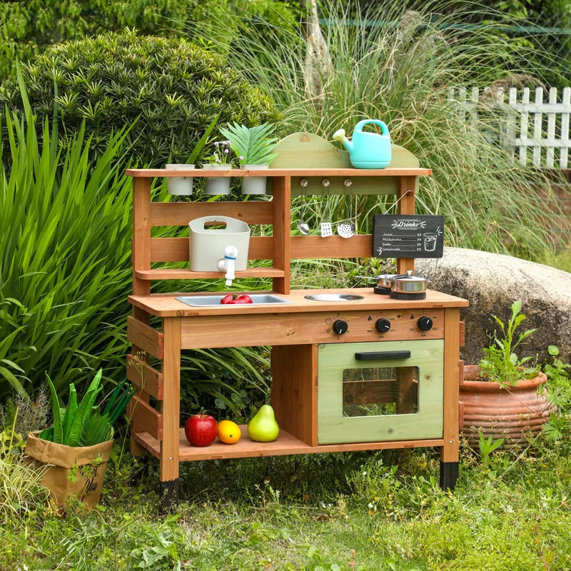 Wooden Outdoor Mud Kitchen for Kids - Lunamoa