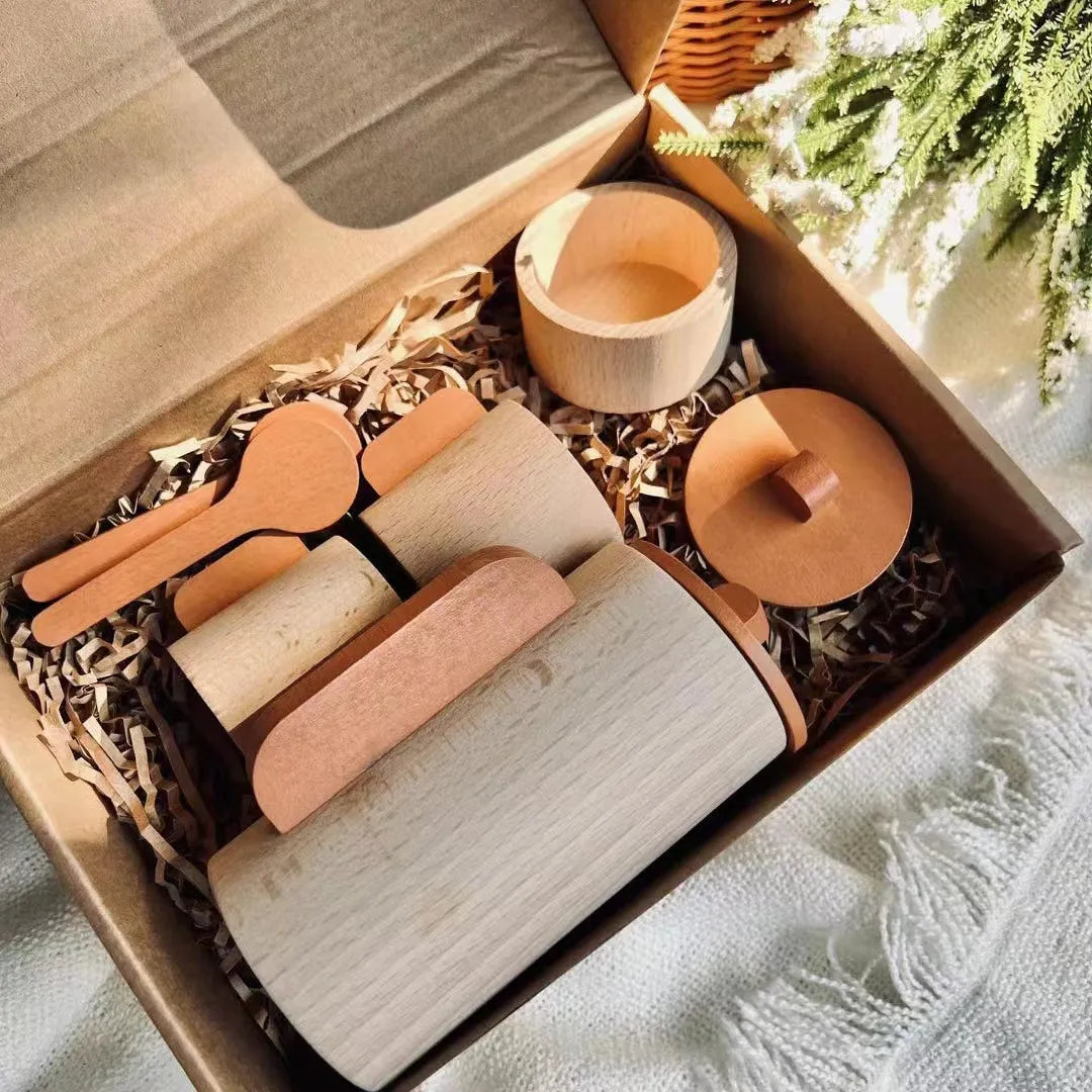 Kids Wooden Play Kitchen - Lunamoa