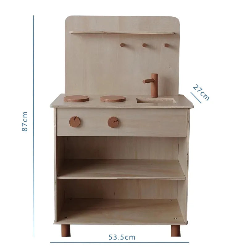 Kids Wooden Play Kitchen - Lunamoa