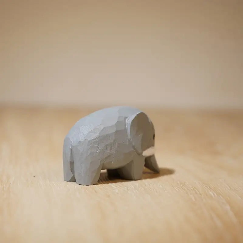 Handmade Wooden Snake & Elephant