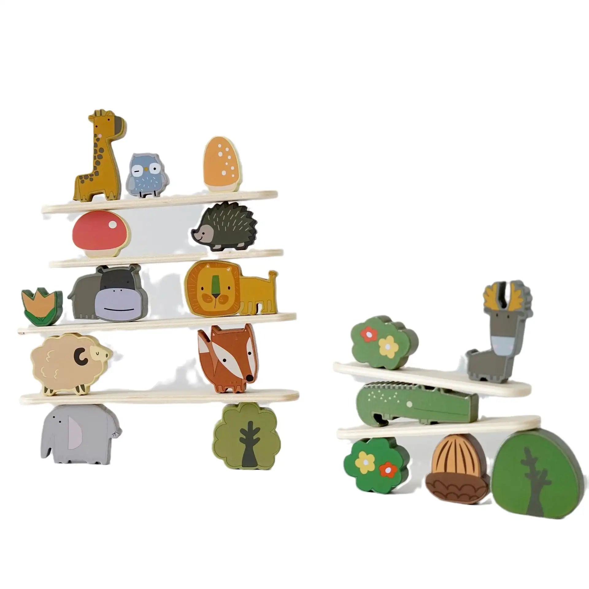 Wooden Animal Stacking Toy for Toddlers