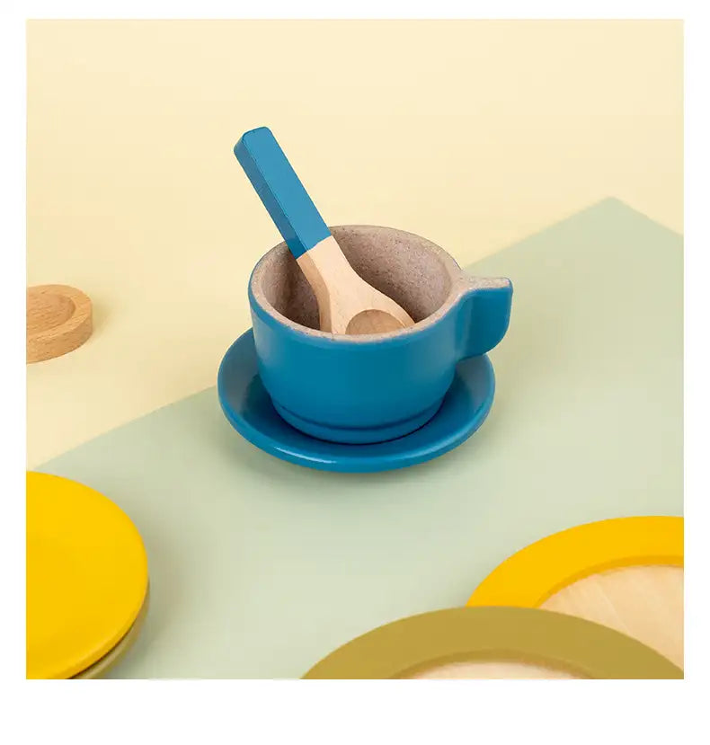 Wooden Cake & Tea Play Set for Girls