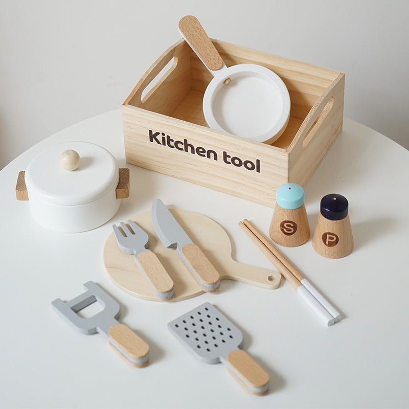Wooden Magnetic Cutting Food Playset - Lunamoa