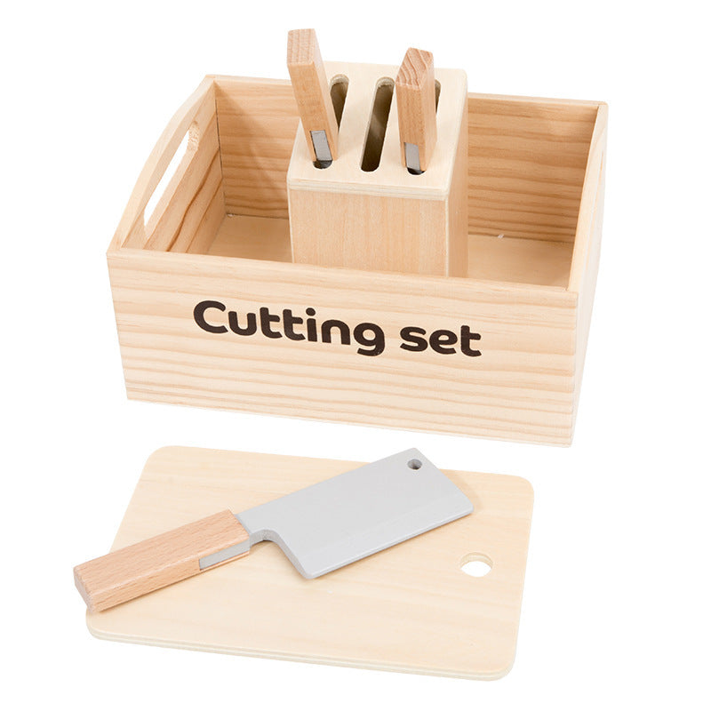 Wooden Magnetic Cutting Food Playset - Lunamoa