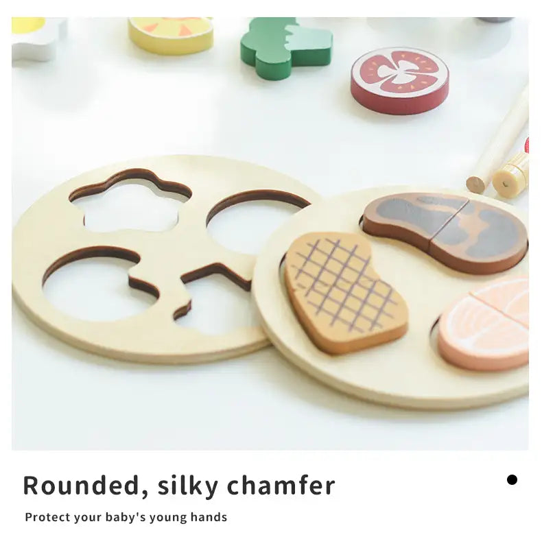 Holz-Karottenzieh- und Küchenspielzeug-Set