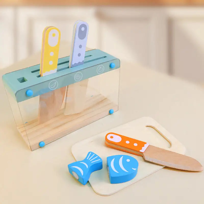 Wooden Cutting Play Set for Toddlers