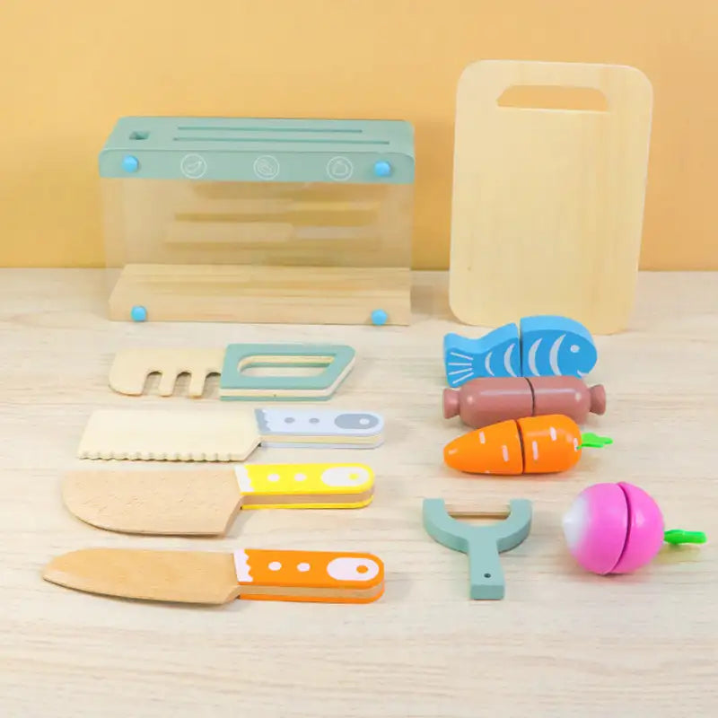 Wooden Cutting Play Set for Toddlers