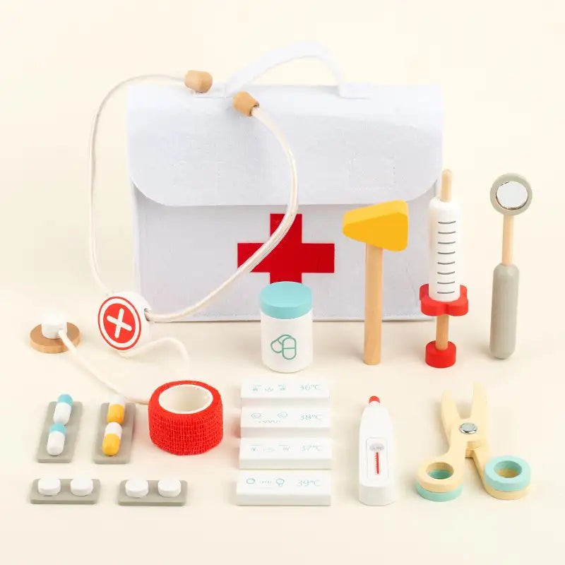 Medizinisches Set aus Holz für Kleinkinder