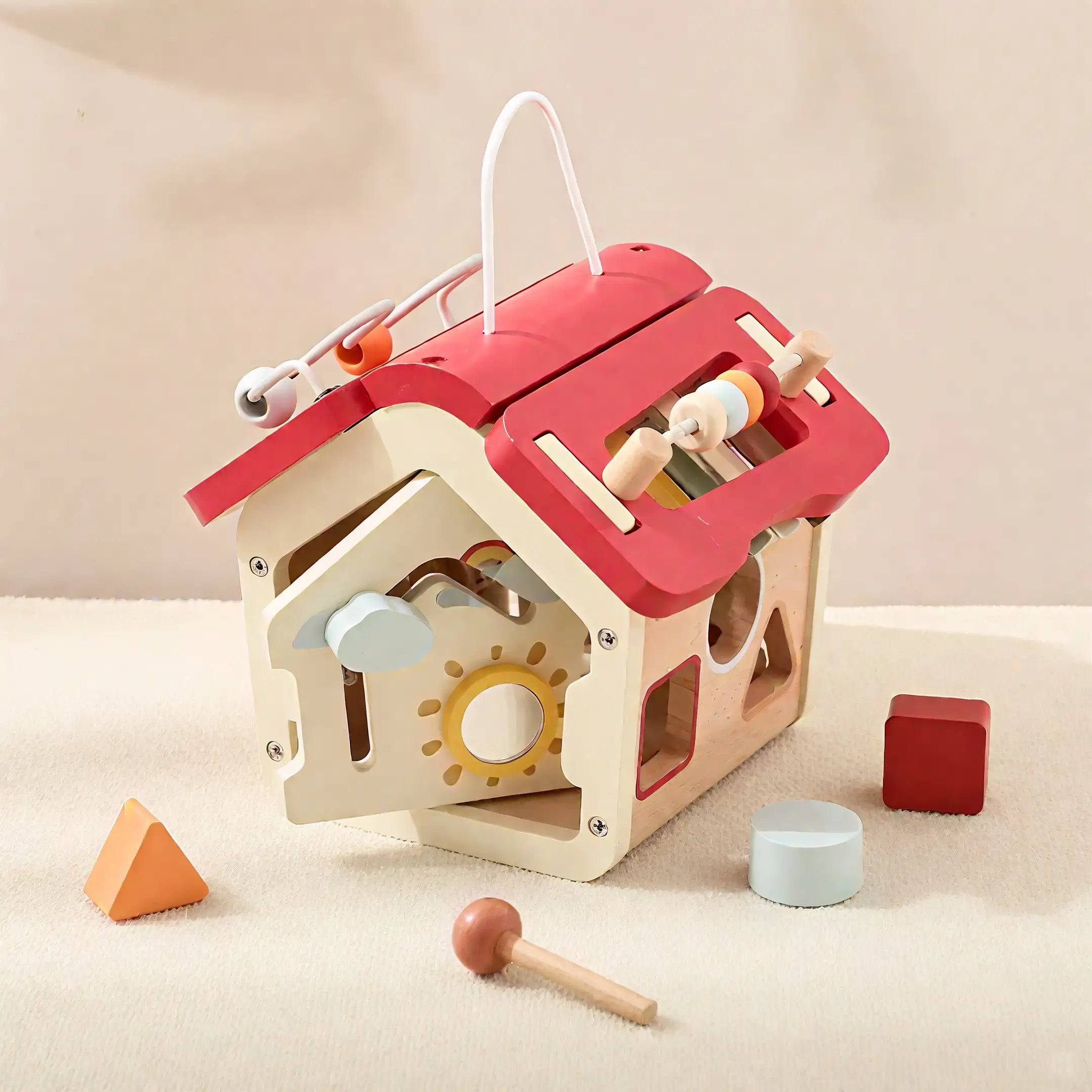 Jouet d'activité portable en bois