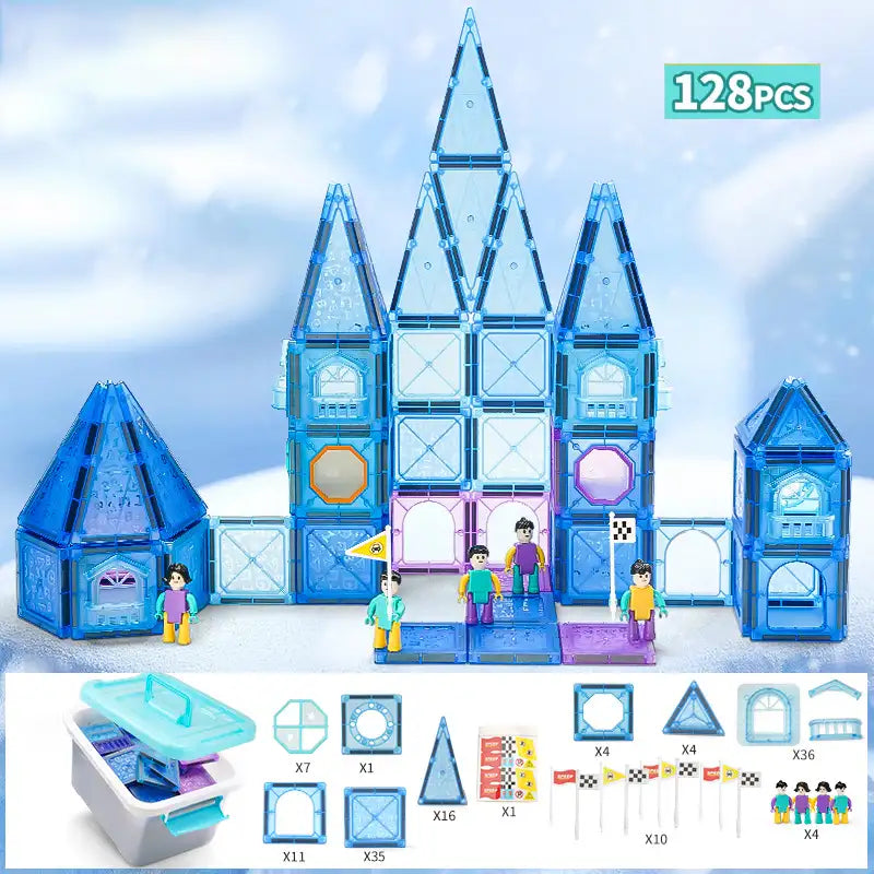 Blocs de construction magnétiques – Jeu STEM créatif