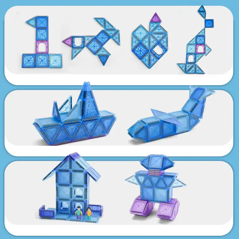 Blocs de construction magnétiques – Jeu STEM créatif