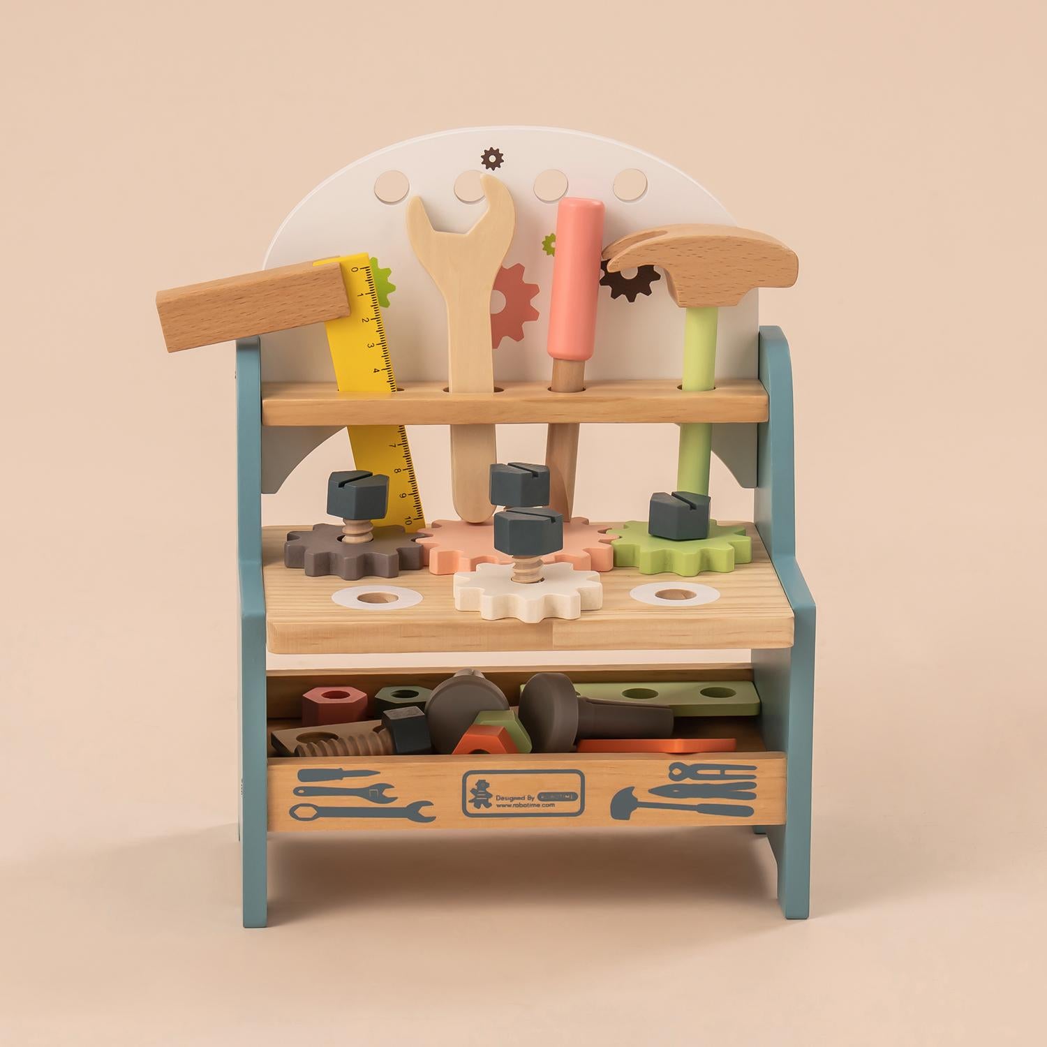 Mini Wooden Tool Workbench Set