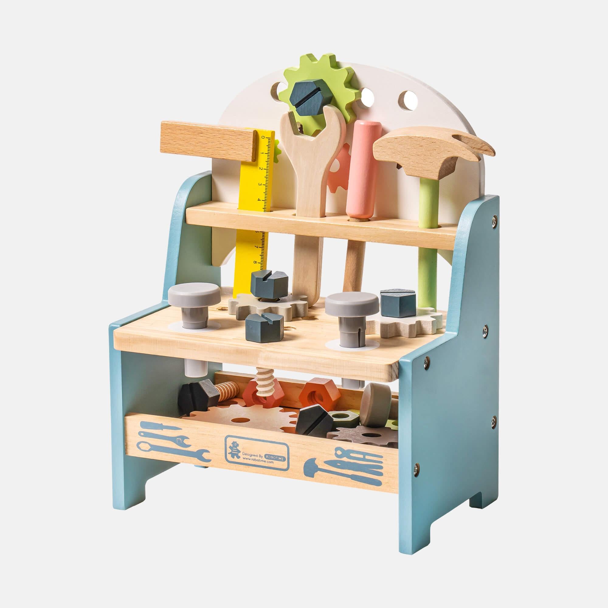 Mini Wooden Tool Workbench Set