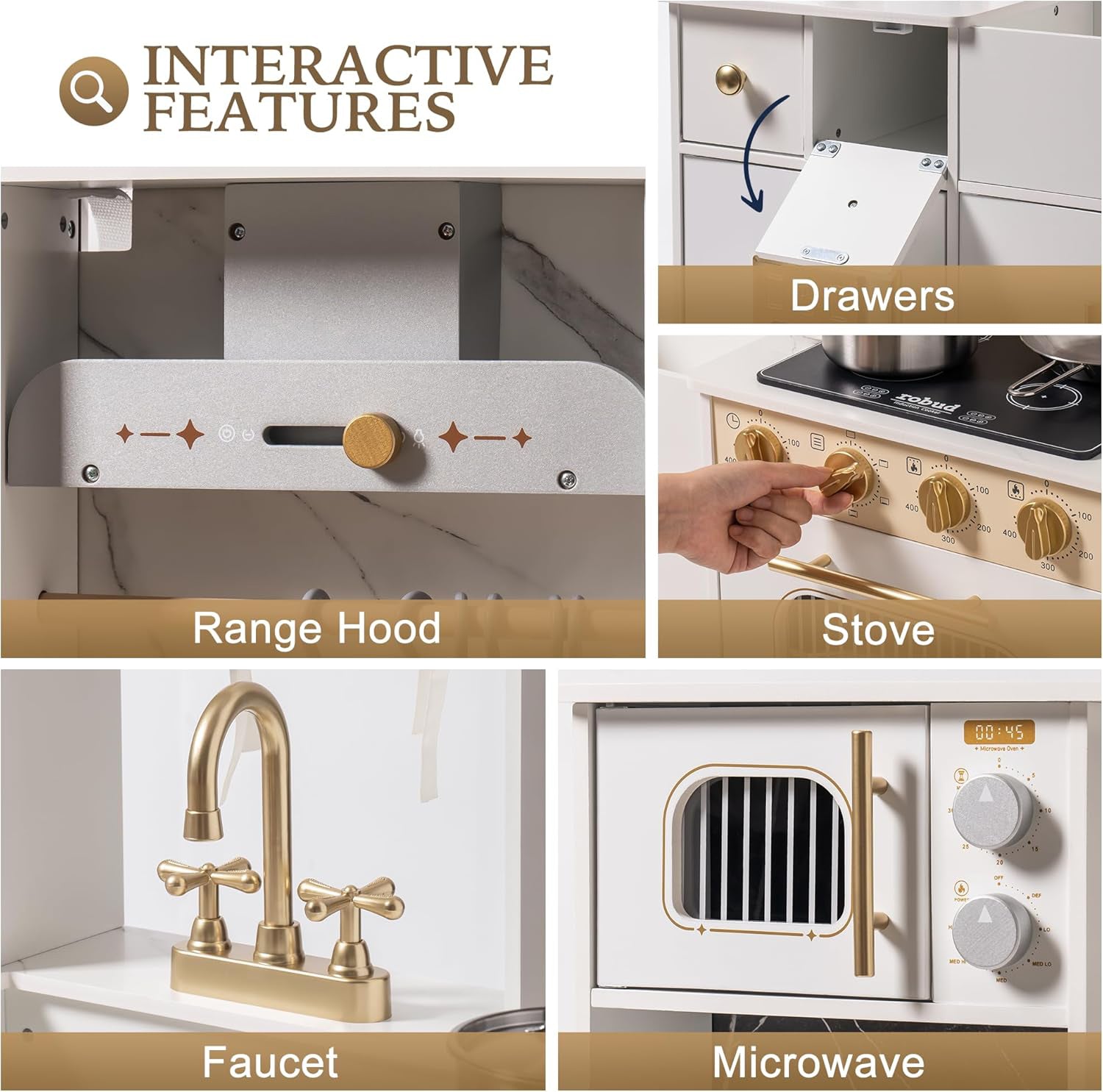 Realistisches Spielzeug-Set aus Holz