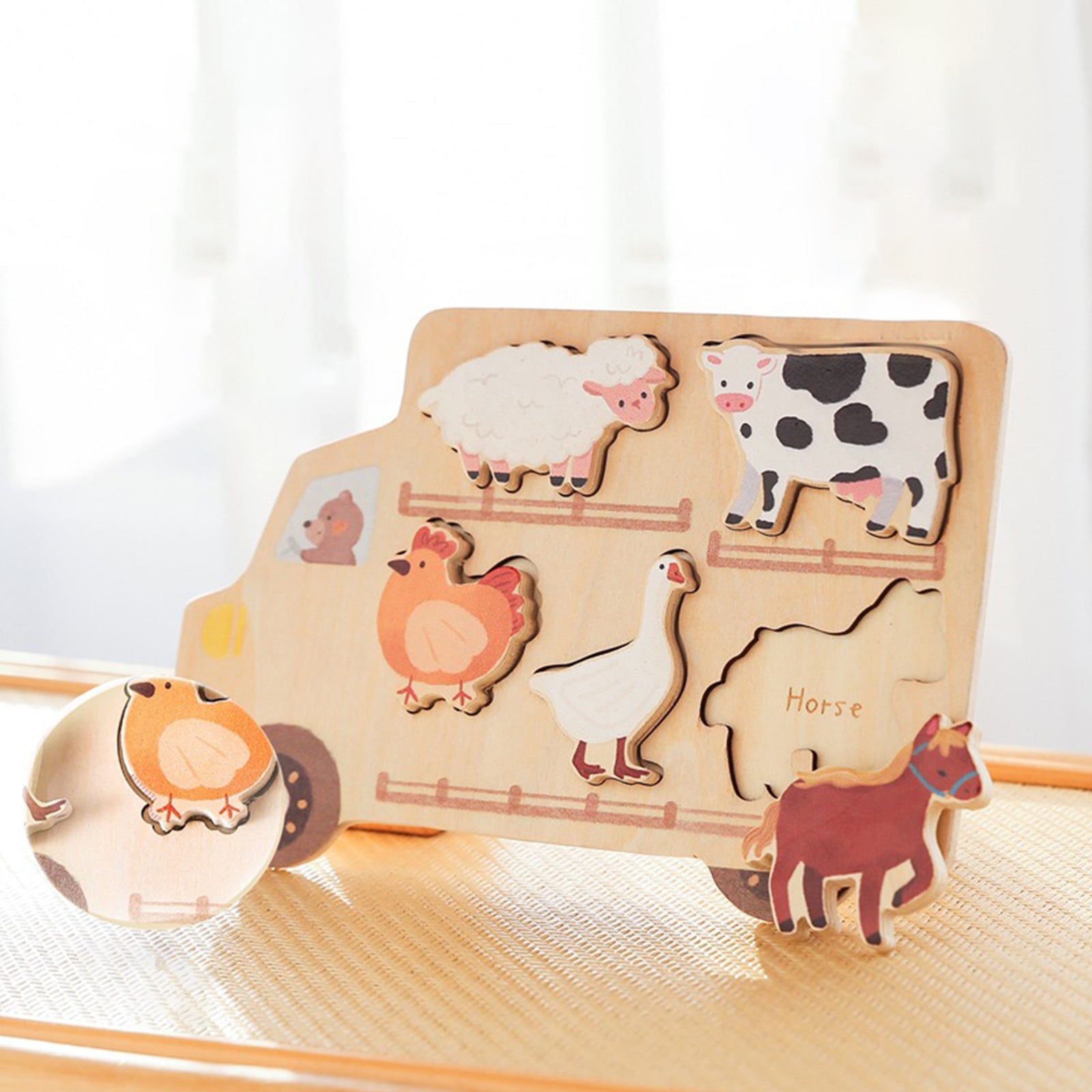Montessori Wooden Shape Matching Puzzle Board