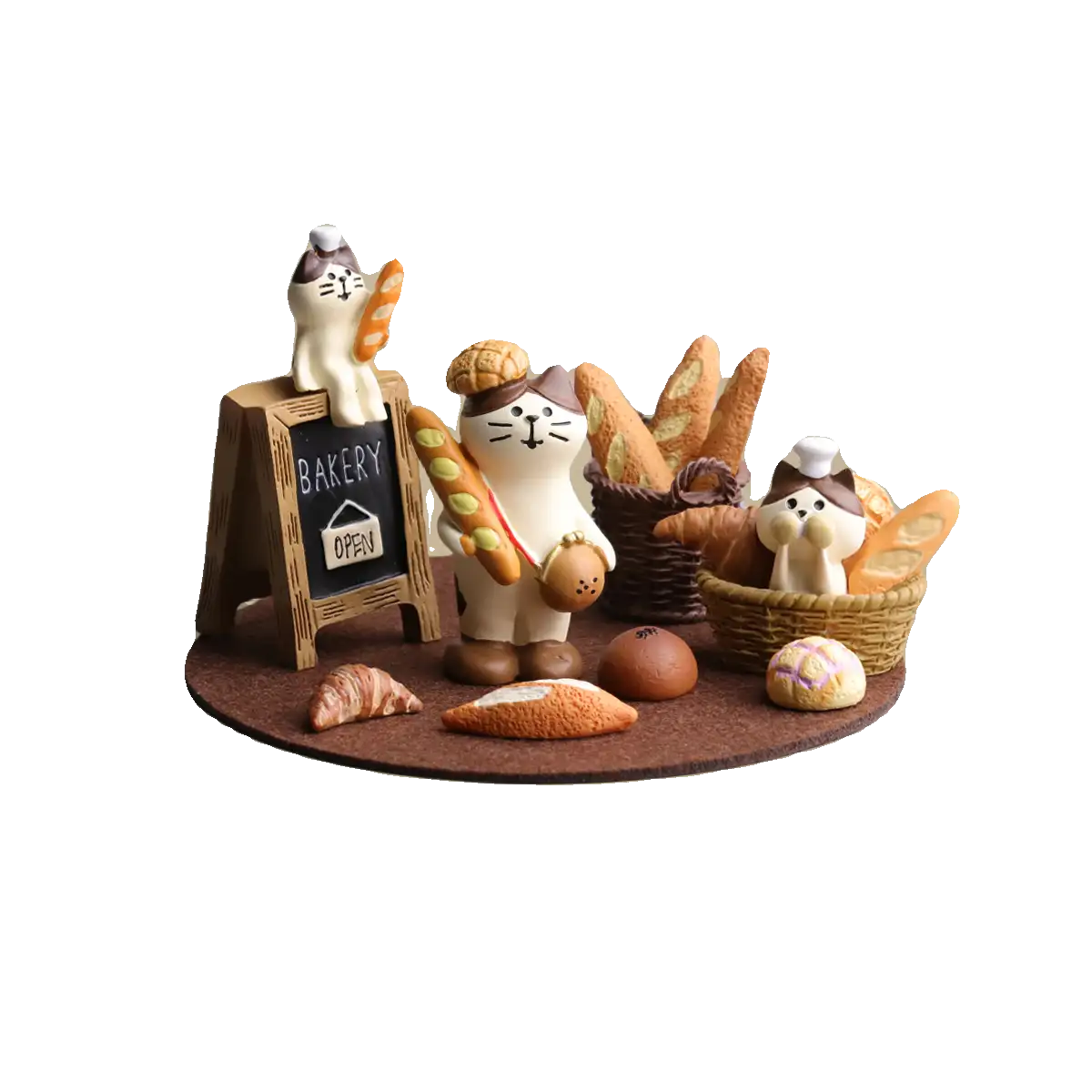 Figurine de chat en résine fabriquée à la main