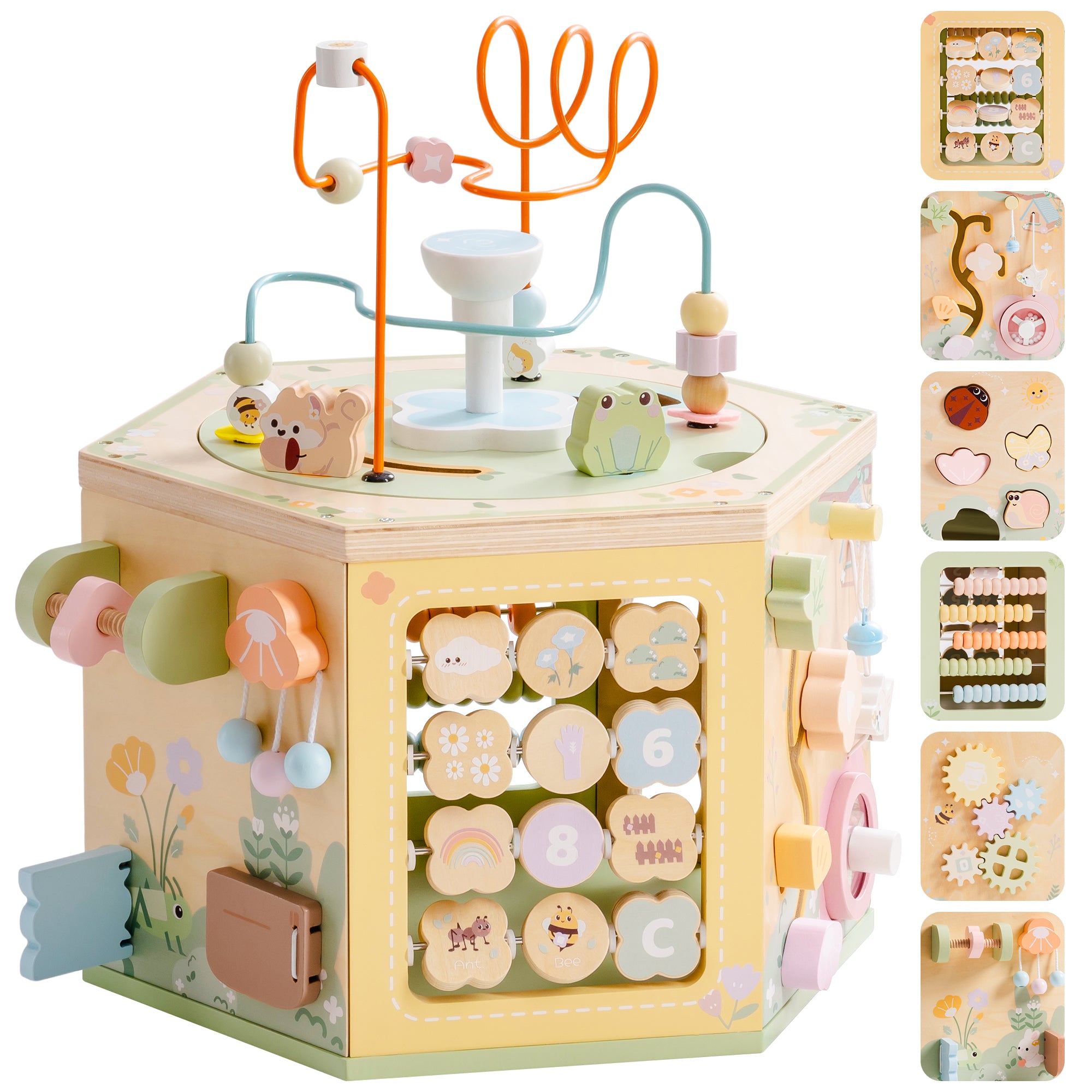 13-in-1 Wooden Activity Cube