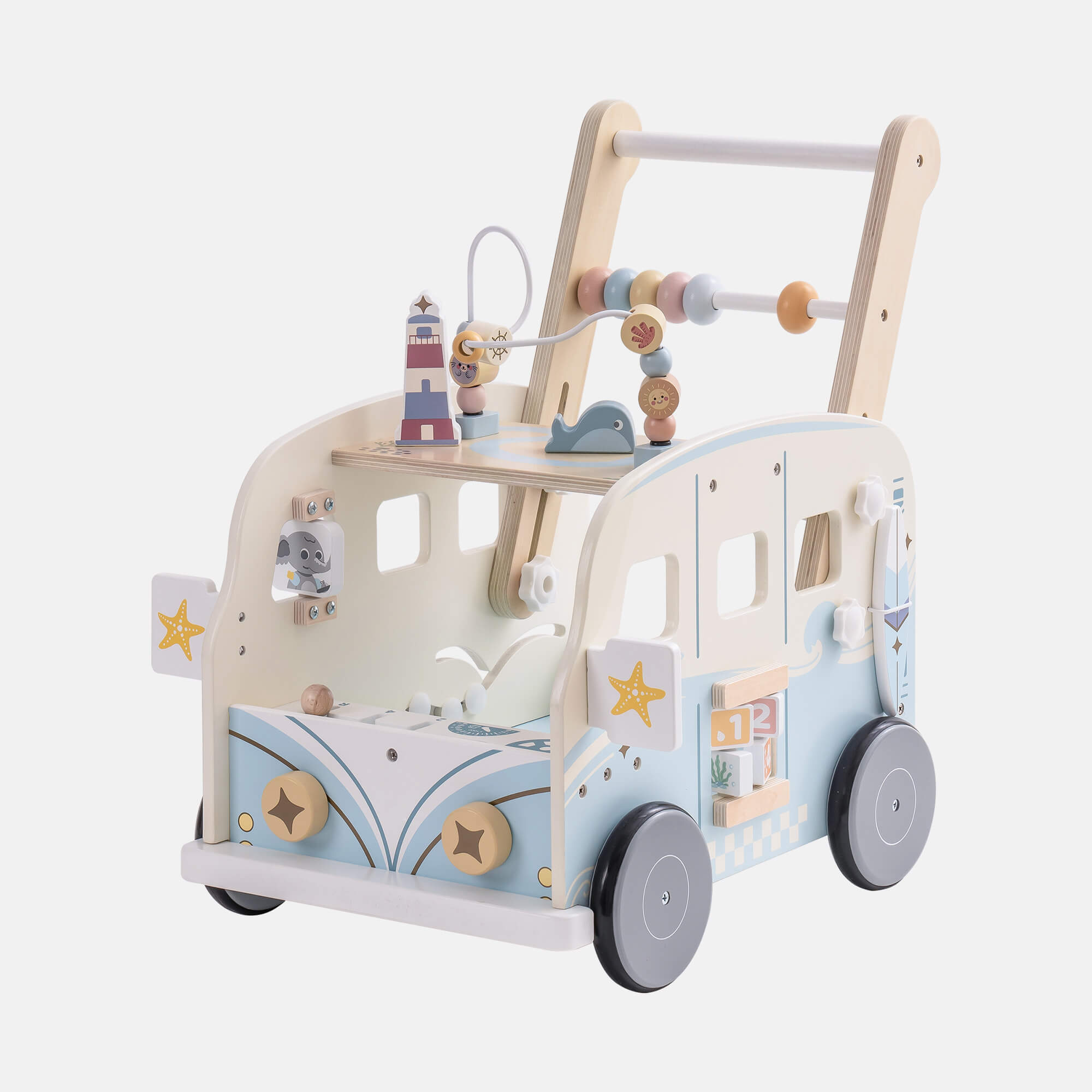 Trotteur en bois pour bébé