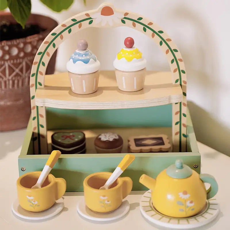 Wooden Pretend Royal Afternoon Tea Dessert Stand