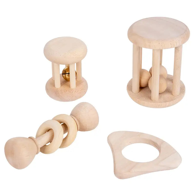 Wooden Baby Rattle Toy Set