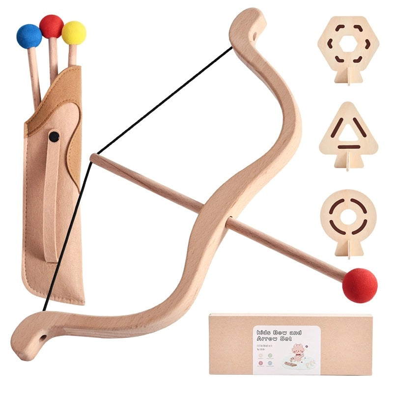 Wooden Bow and Arrow Toy Set