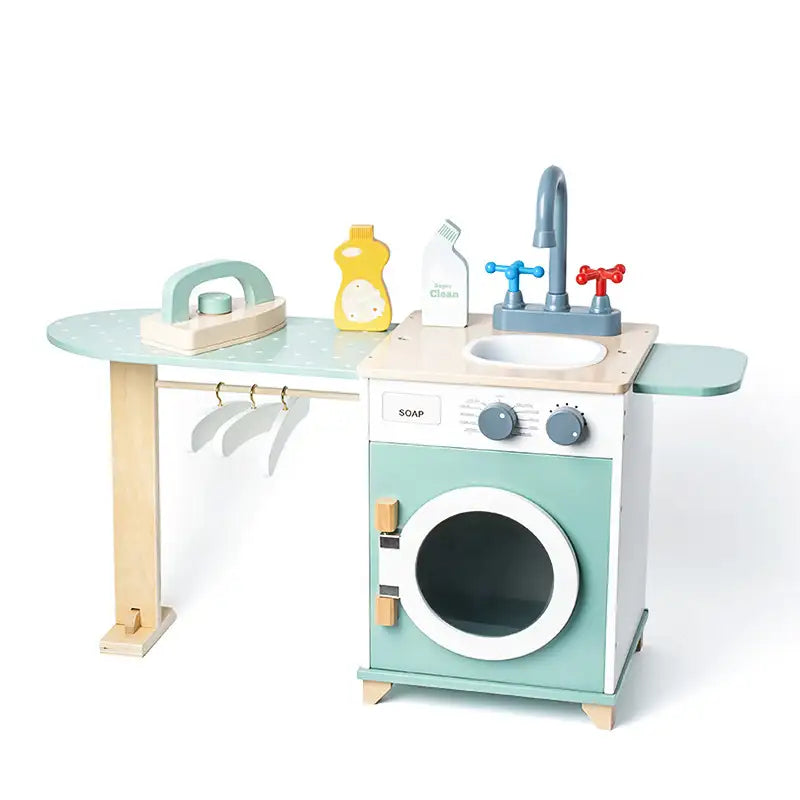 Wooden Washing Machine Toy Set
