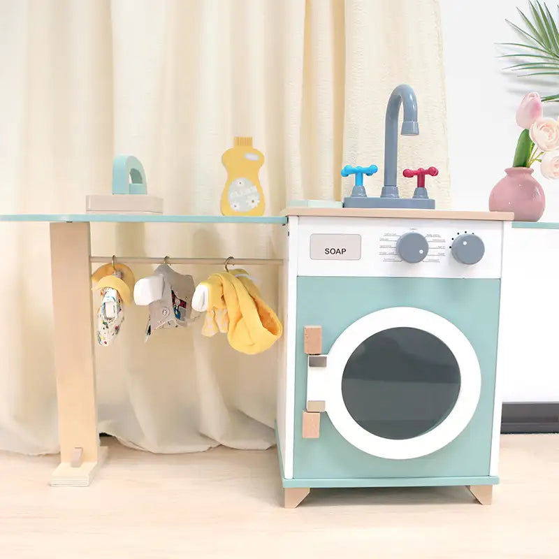 Wooden Washing Machine Toy Set