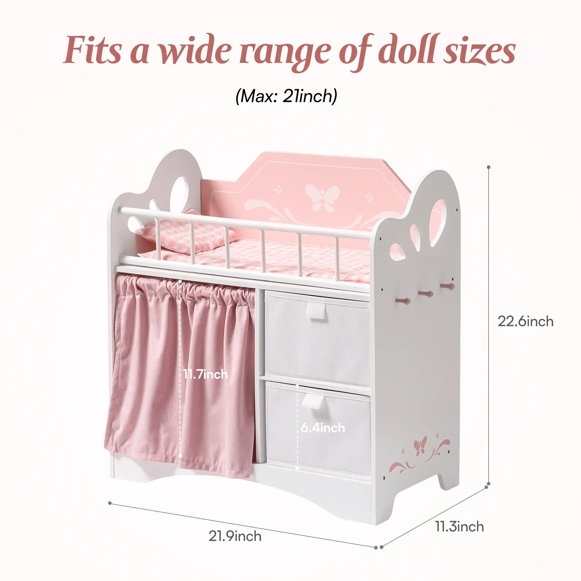 Wooden Doll Bed