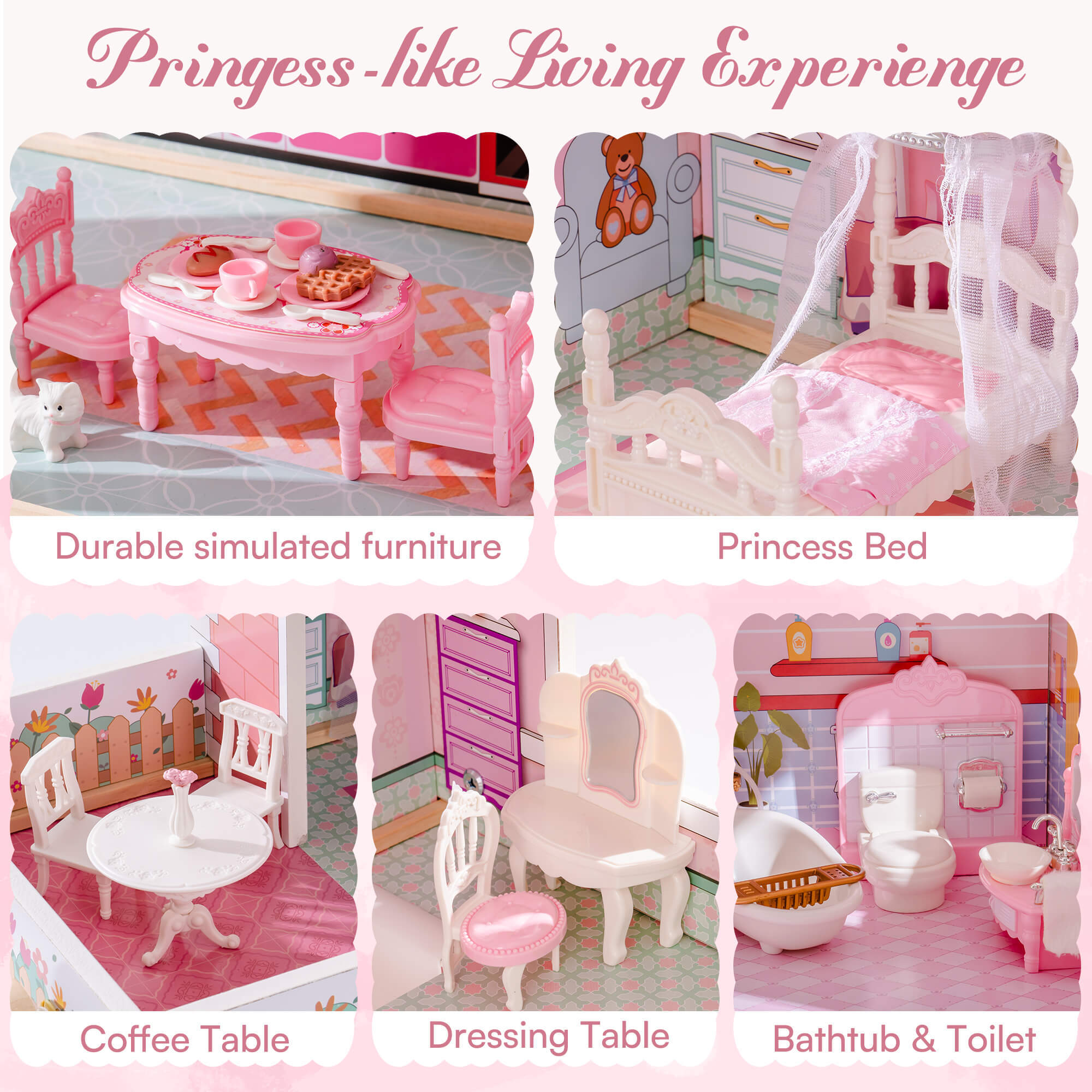 Maisonnette en bois à 3 étages pour enfants