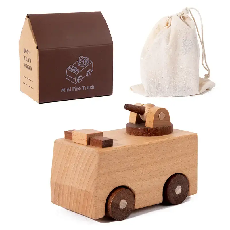Wooden Construction Vehicle Toy for Kids - Lunamoa