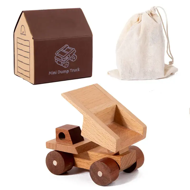 Wooden Construction Vehicle Toy for Kids - Lunamoa