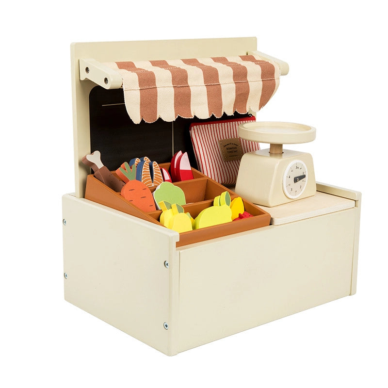 Wooden Farmers Market Play Shop - Lunamoa