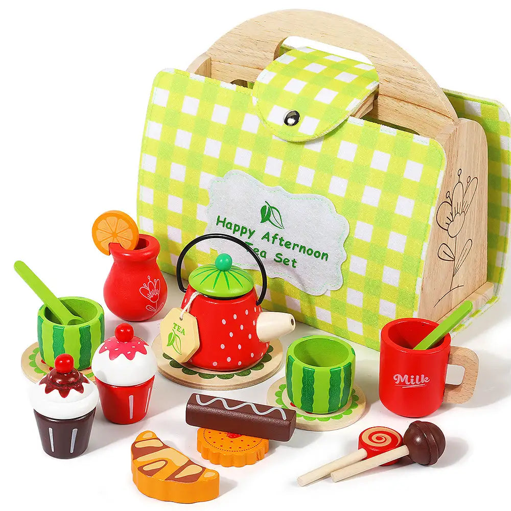 Wooden Ice Cream Tea Party Set for Kids