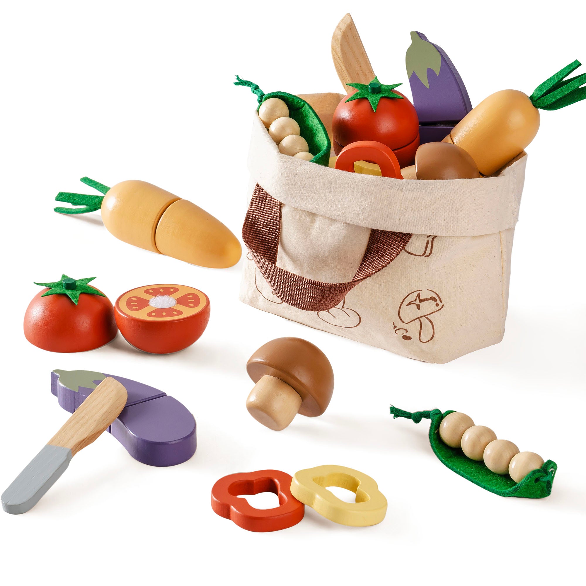 Wooden Play Food Set
