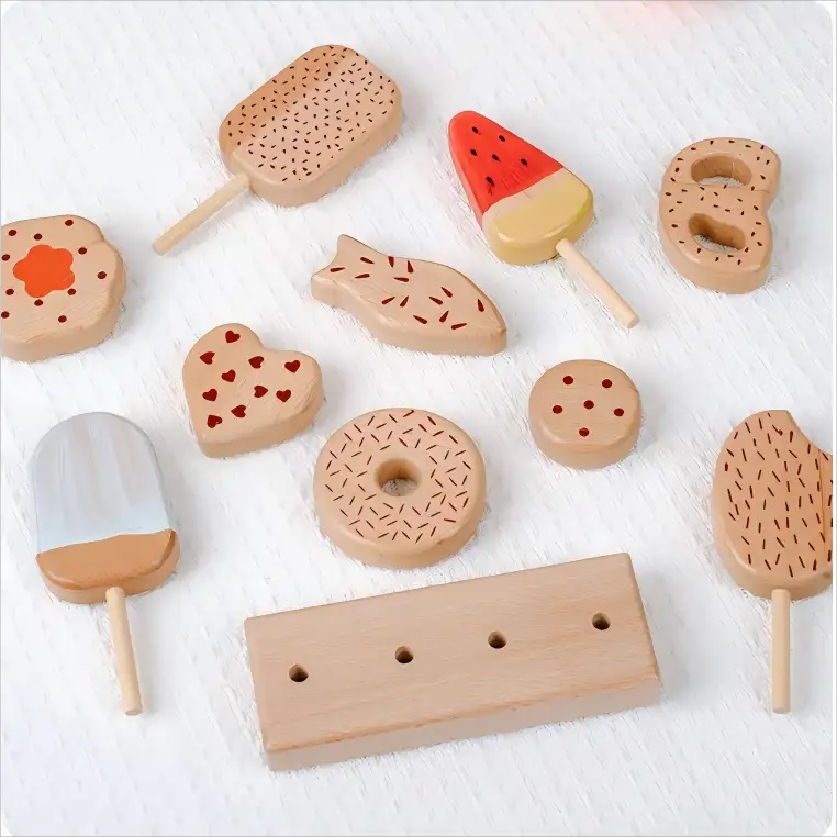 Natural Wooden Play Food Set