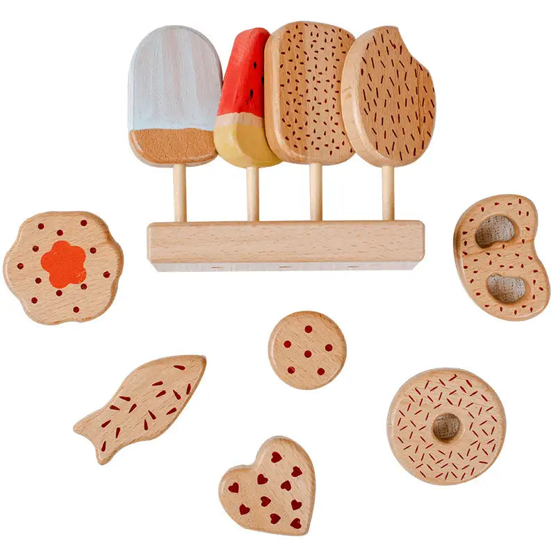 Natural Wooden Play Food Set
