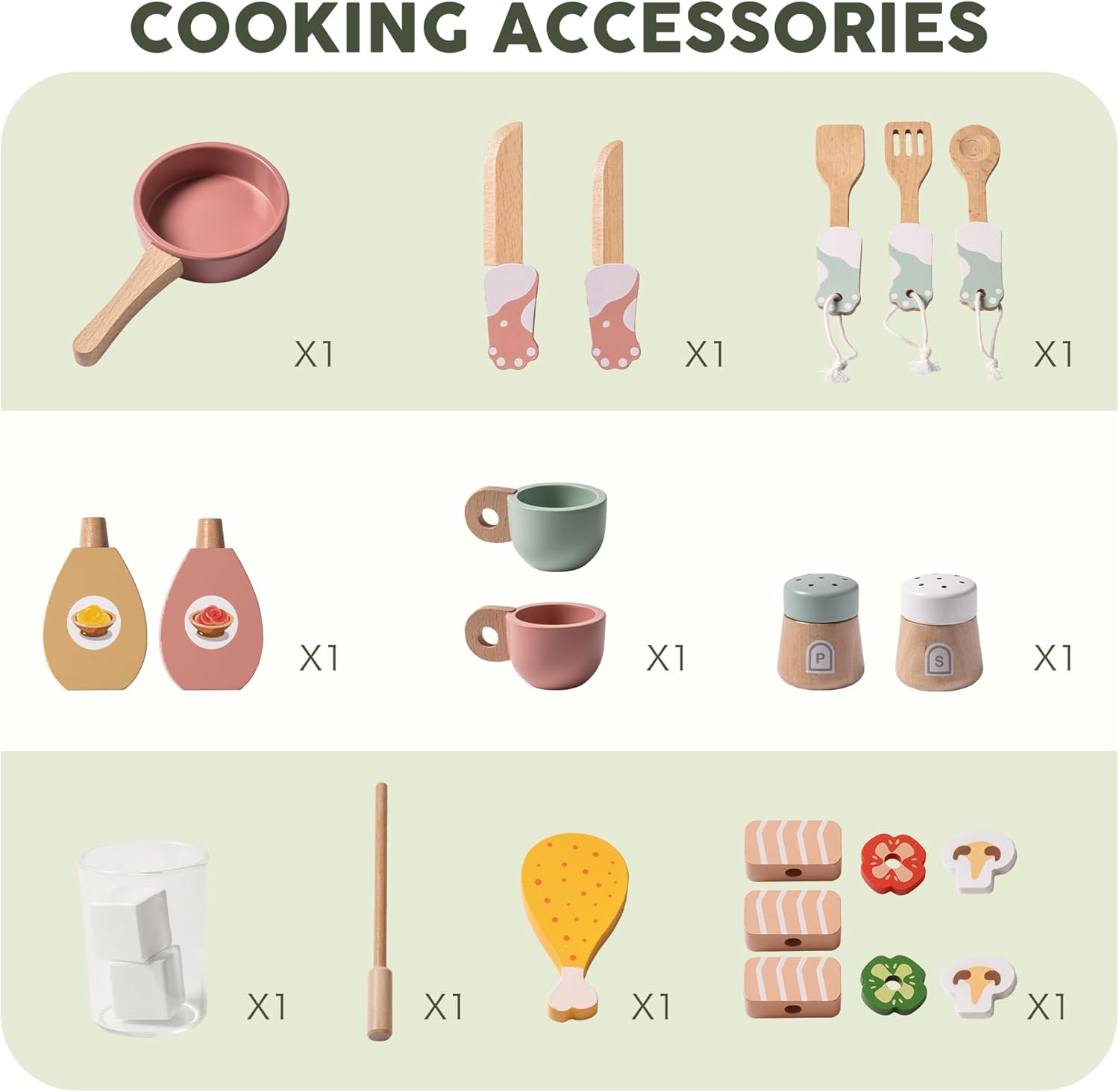 Ensemble de cuisine en bois pour enfants