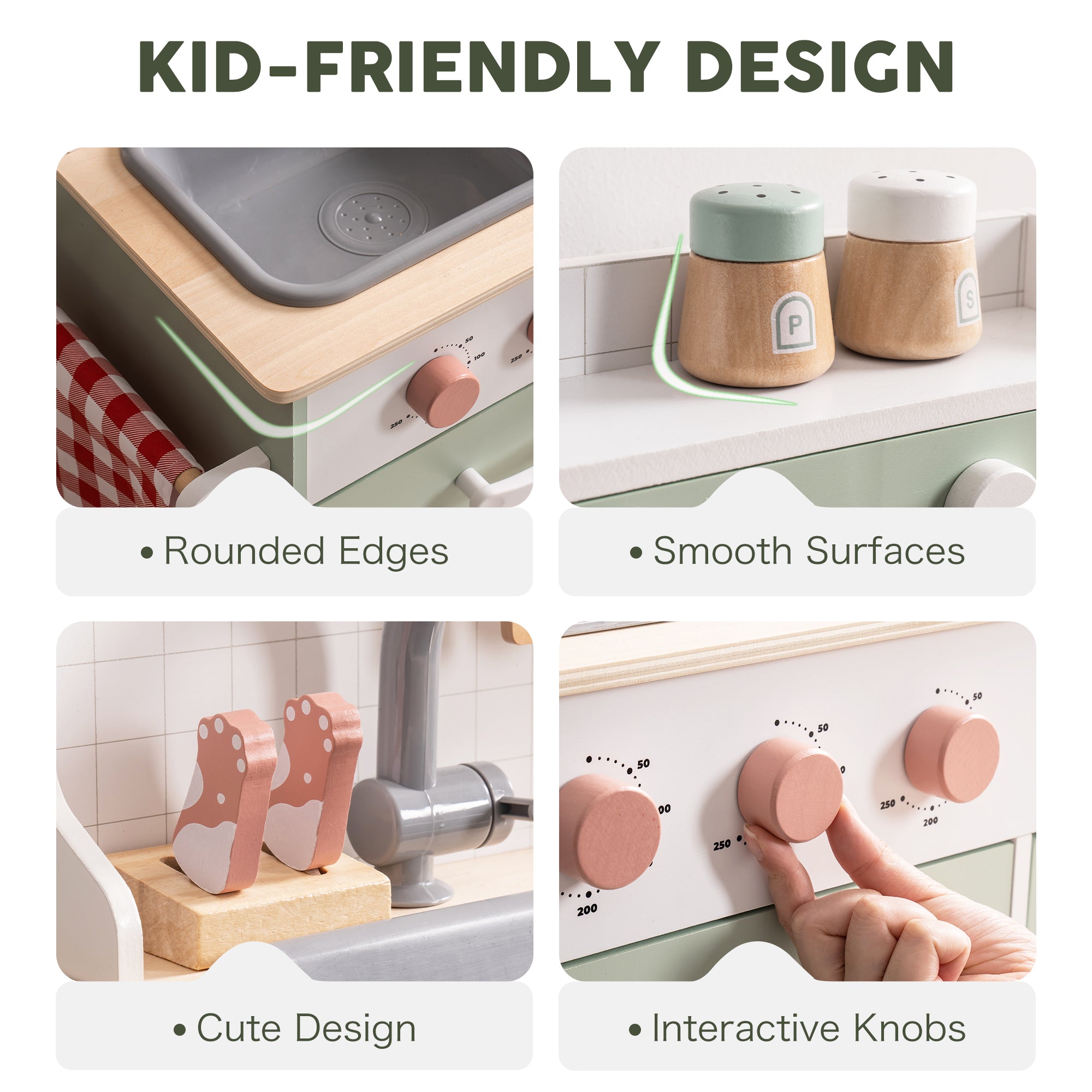 Ensemble de cuisine en bois pour enfants