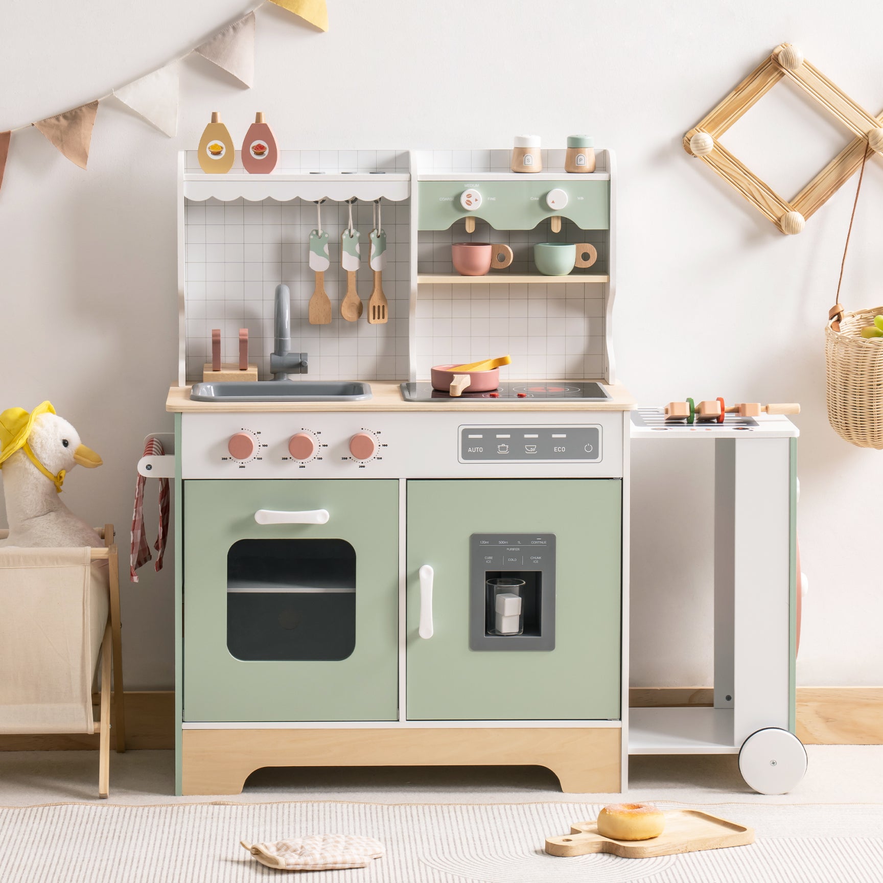 Wooden Play Kitchen Set