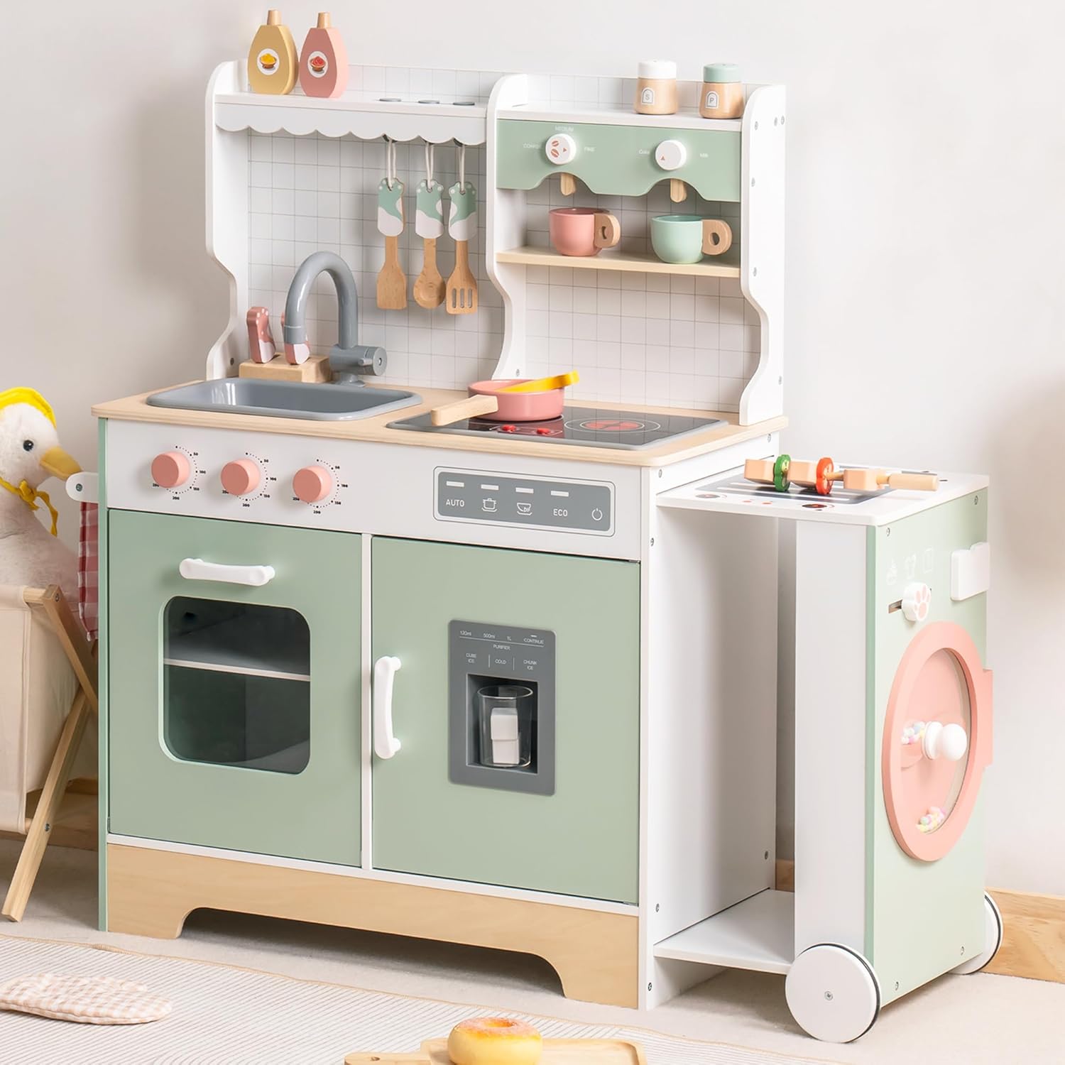 Wooden Play Kitchen Set