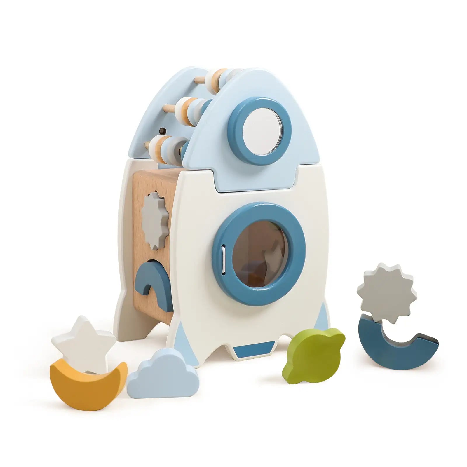 5-in-1 Wooden Rocket Toy - Lunamoa