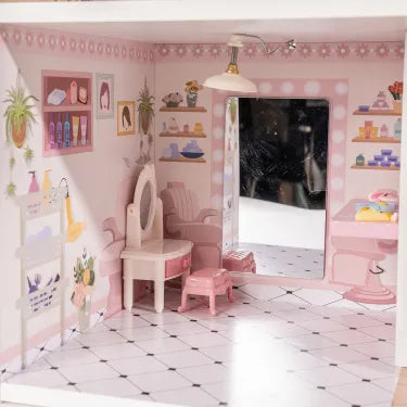 Maison de poupée en bois avec centre commercial pour enfants