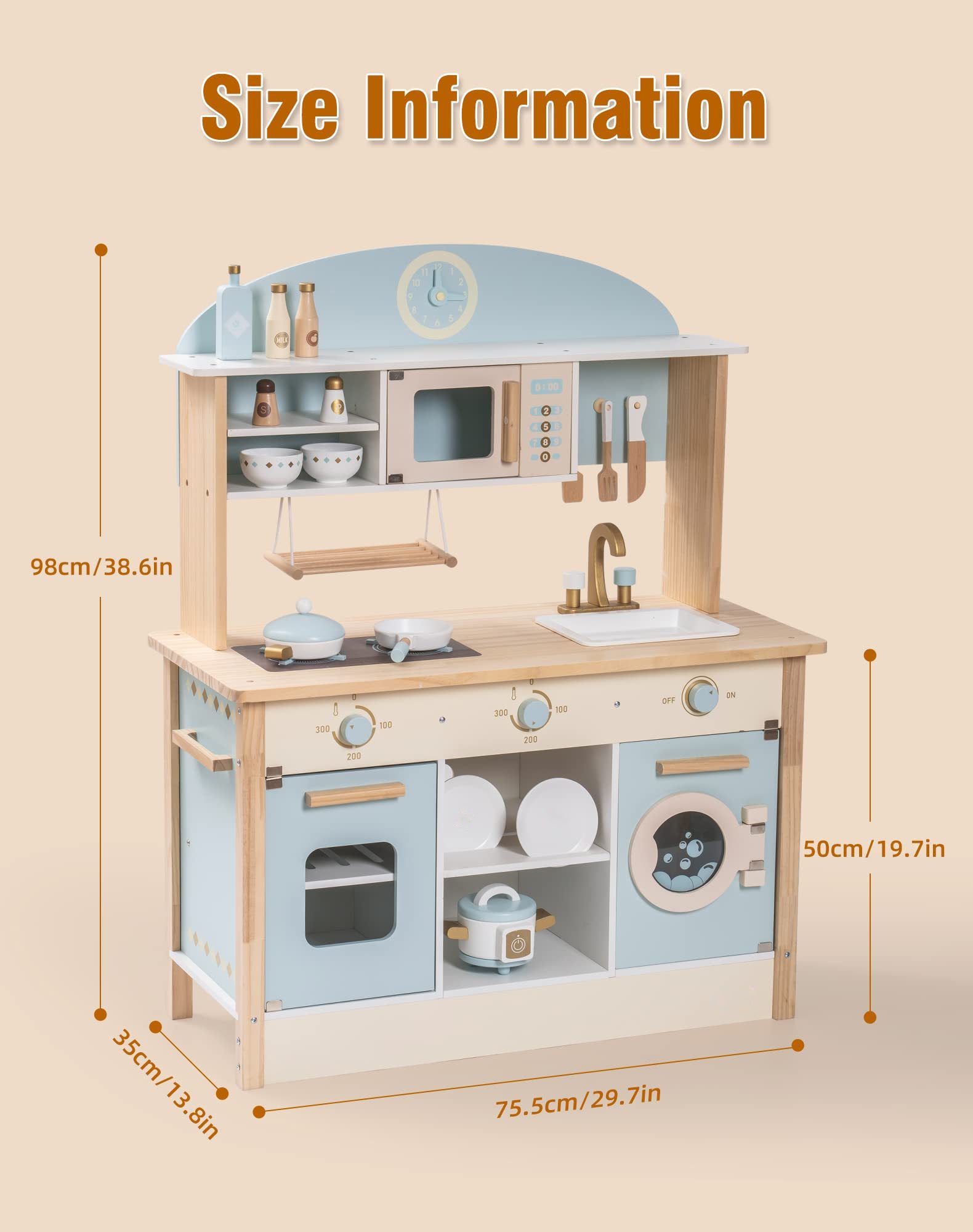 Ensemble de cuisine en bois pour enfants