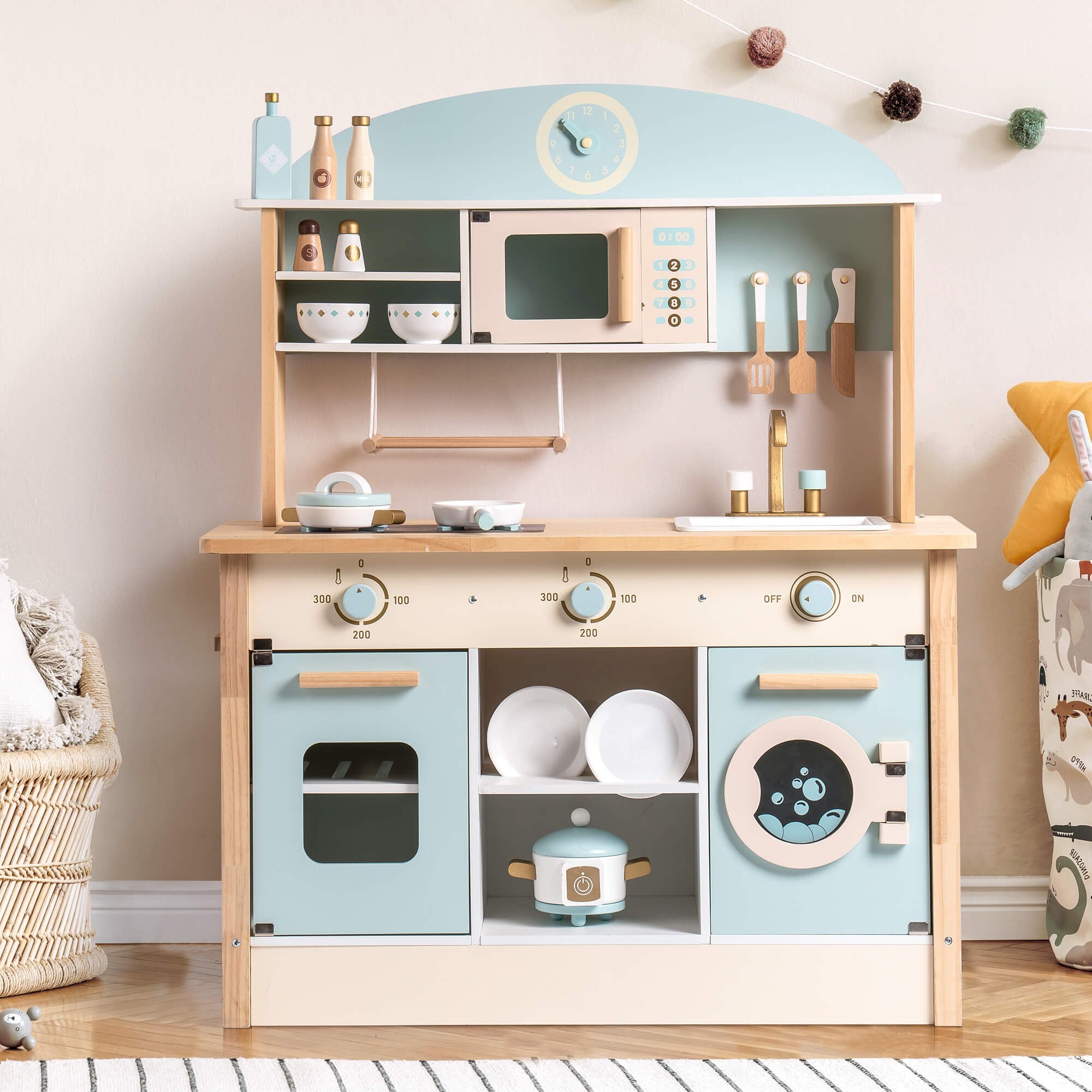 Wooden Toy Kitchen Set for Kids