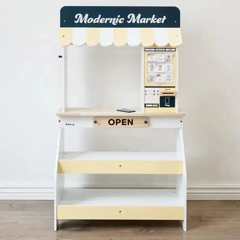 Wooden Pretend Play Grocery Store for Toddlers - Lunamoa
