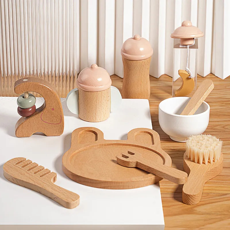 Wooden Pretend Play Kitchen Set